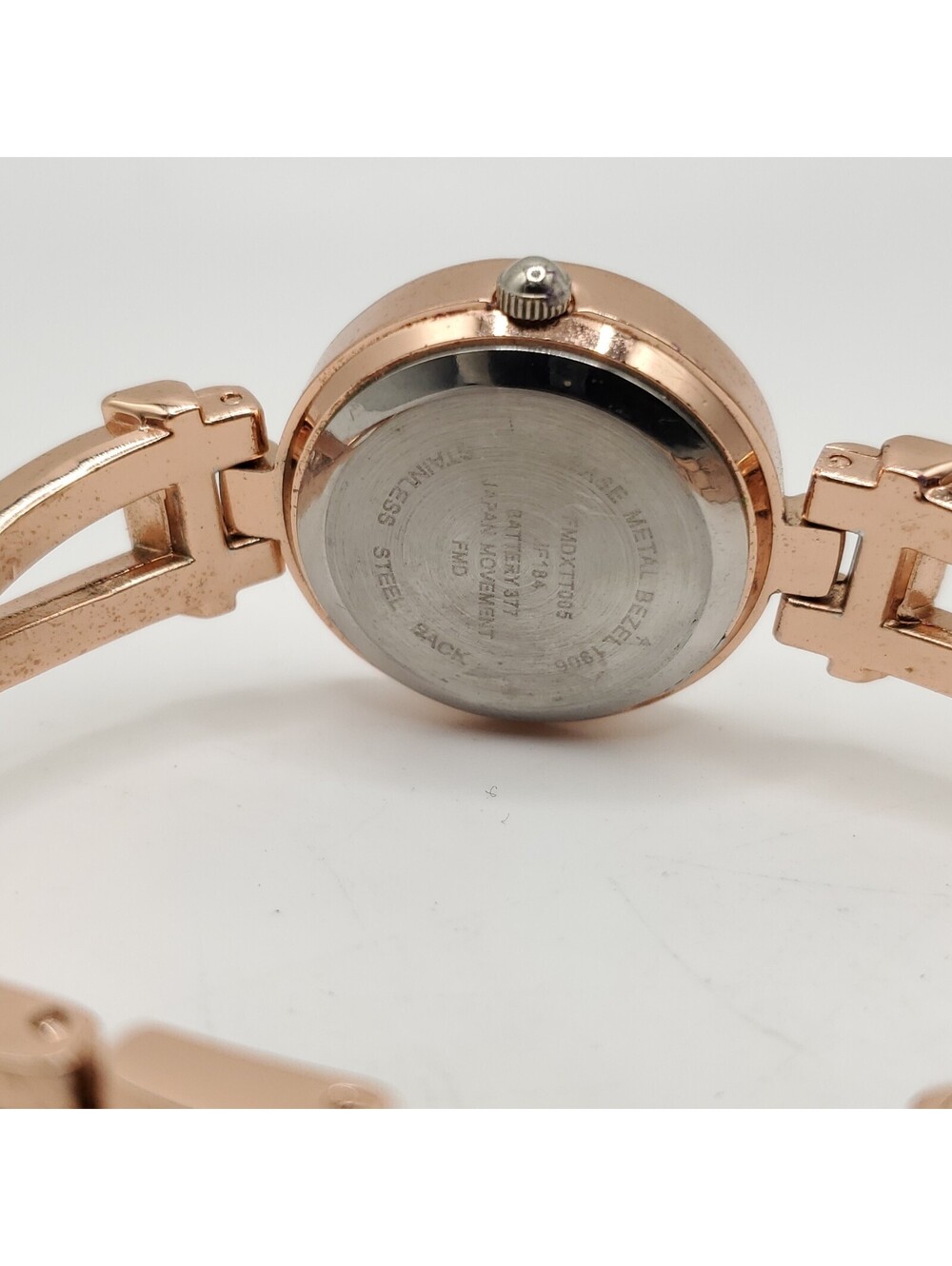 Rose Gold Rhinestone Bezel Quartz Watch Women 26mm New Battery - Picture 10 of 10